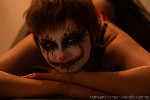 Wanna see this clown getting naked and showing off their bosom and part 1