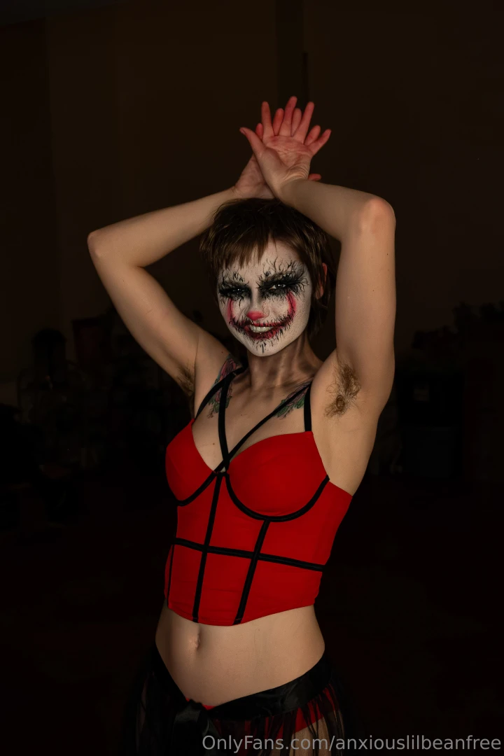 Wanna see this clown getting naked and showing off their bosom and part 3 