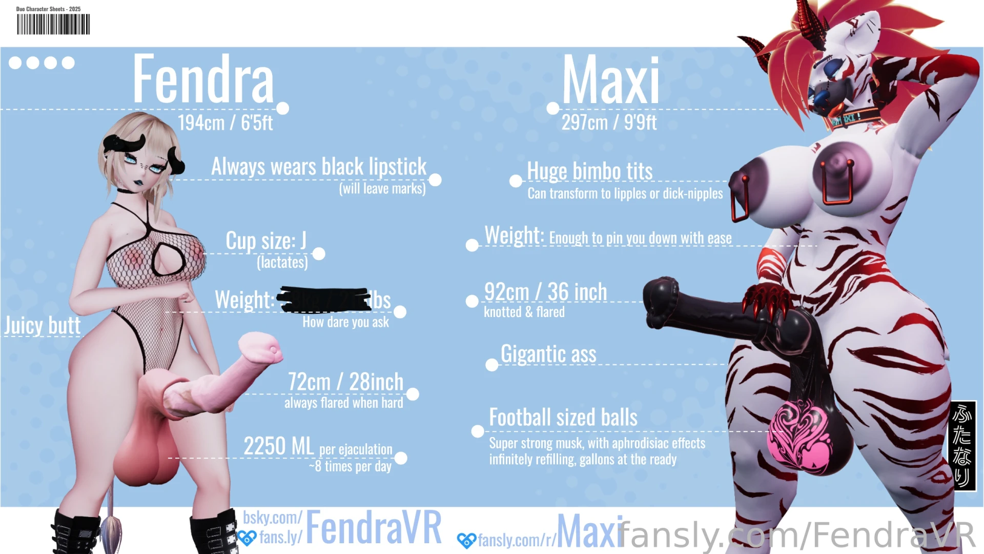 Double character sheet with maxi_nightmode 