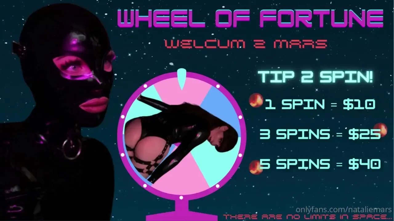 Wheel of mars-vellous fortunes new year same mars tip 2 spin my wheel 