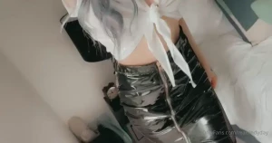 Do you like my outfit leather skirt just for you