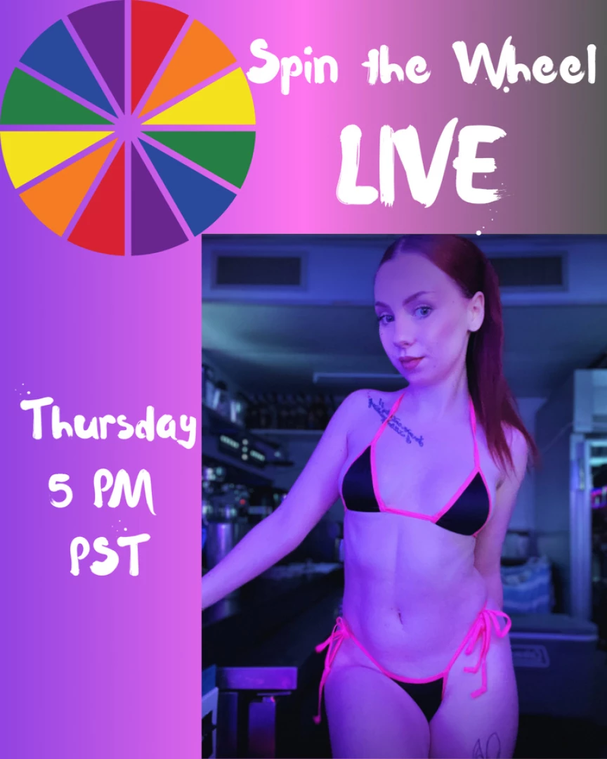 Heyyy babes cum join me this afternoon and let s play spin the wheel i 