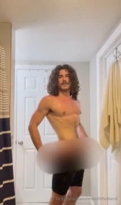 Stripping down and showing off before rinsing off