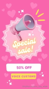 50 off custom voice notes last days