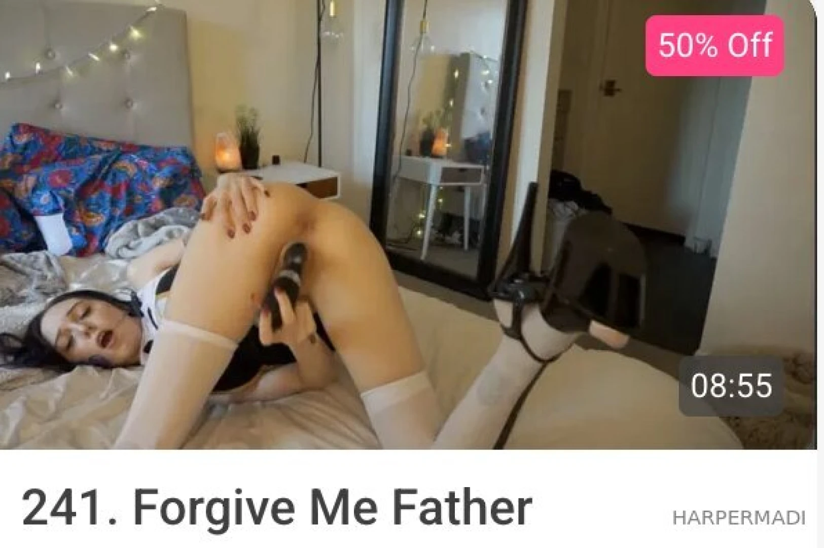 This dirty nun wants to make your fantasy come true by fucking herself 