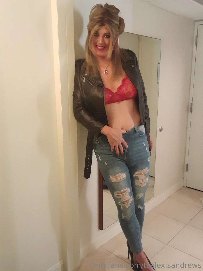 A leather jacket and stilettos mean i m gonna get laid and i did 