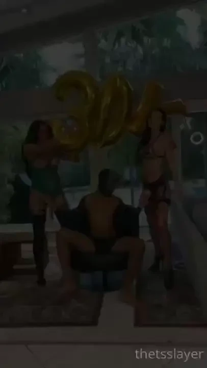 Kicking off the orgy weekend with a celebration at the house today 