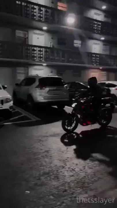 Matrix dominatrix pullin up to set for filming 