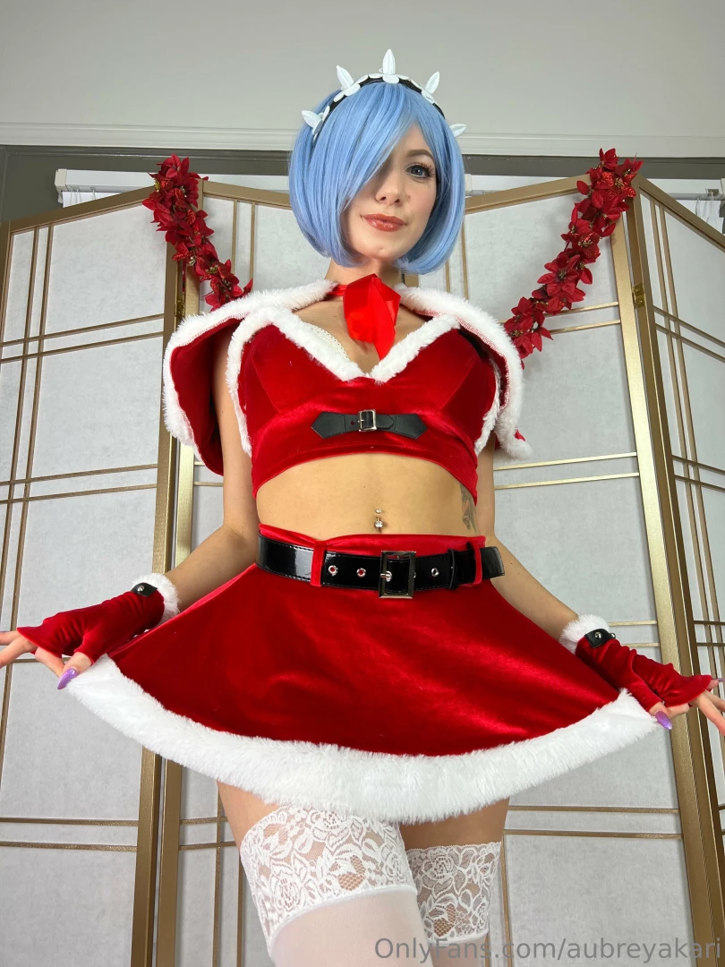 aubreyakari - Rem dressed up as santa for you want to see what s under the skirt tip 