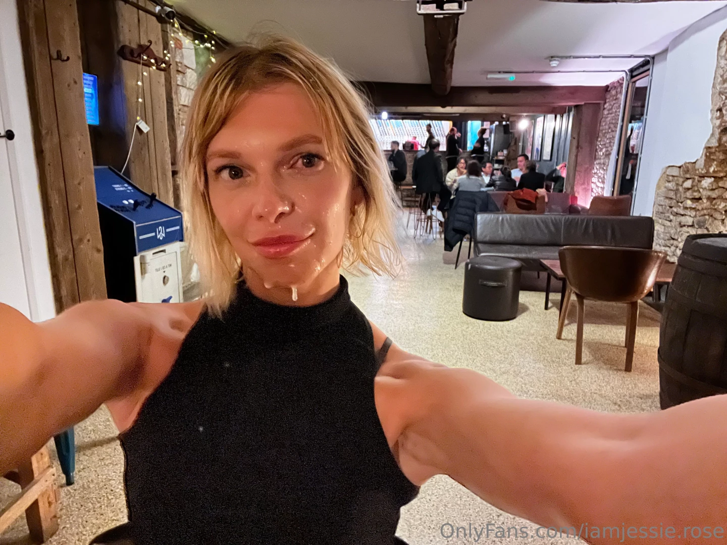 It was raining outside seeking shelter in nearest bar 