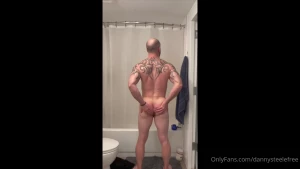 Shower booty tease watch my spank and show off my juicy ass for you