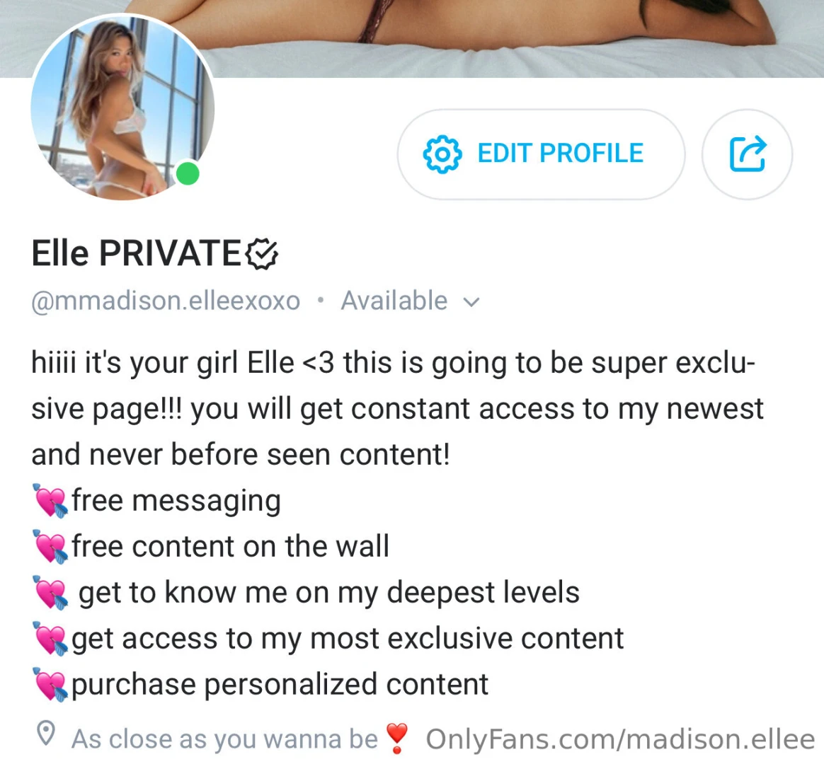 Come say hi mmadison elleexoxo https onlyfans com mmadison elleexoxo 
