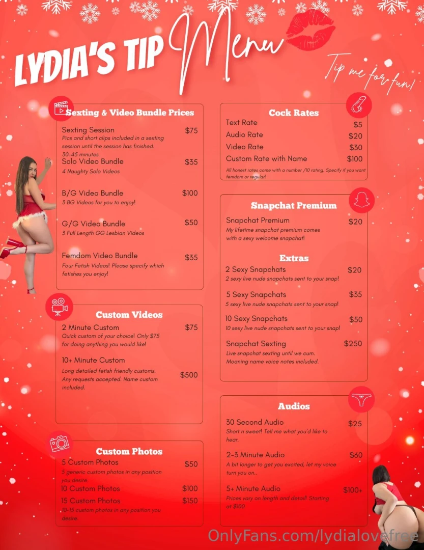 Christmas tip menu limited time only part 1 