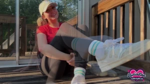 New video feet shoes and sock worship when i was on a trip with my fam part 1