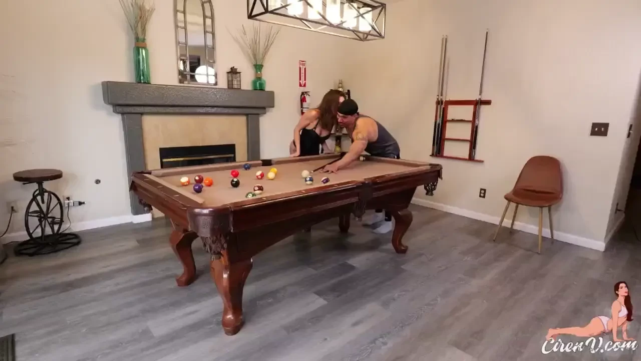 Playing pool leads to fuck session 