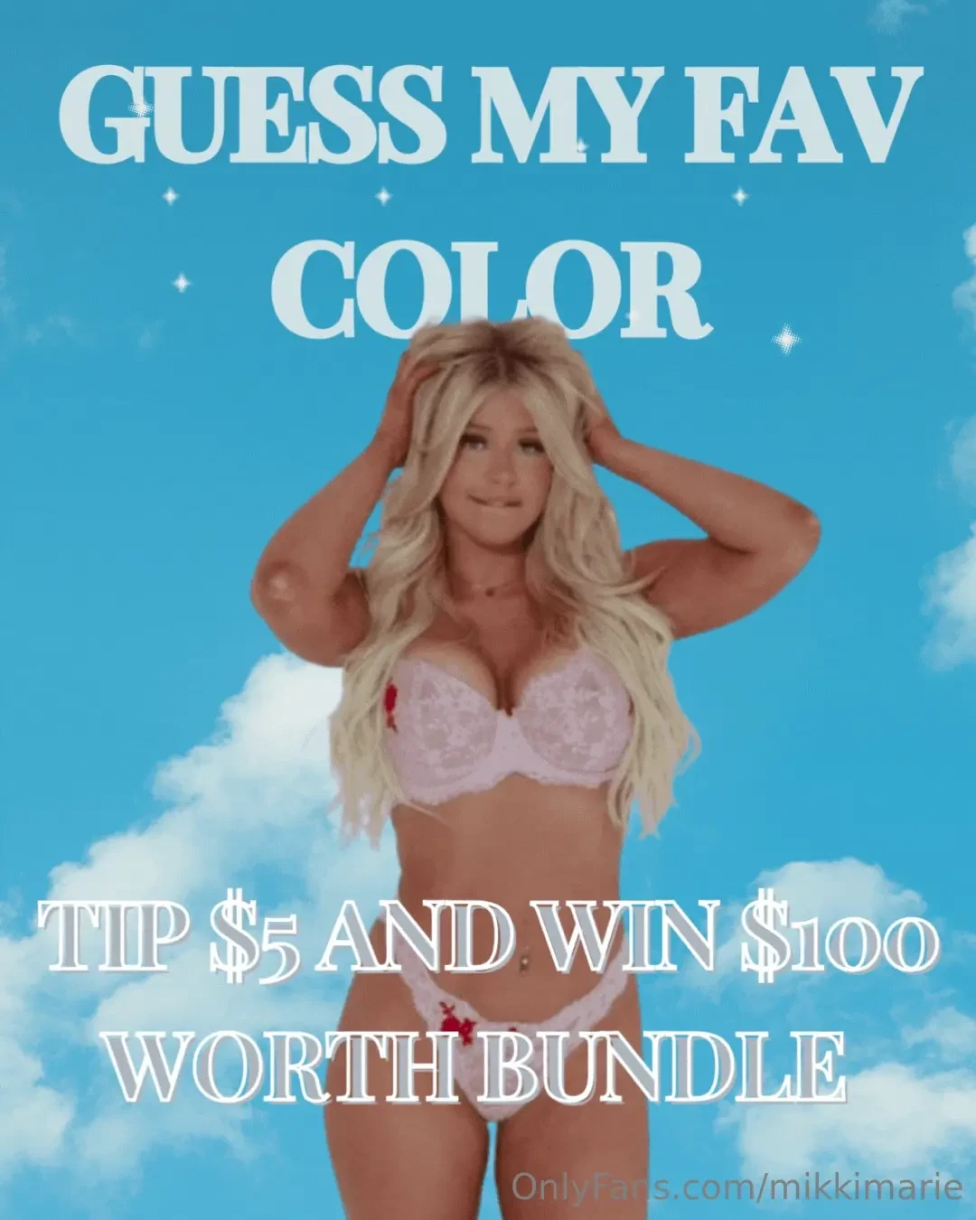 Who wants a 100 worth bundle tip 5 and guess my fav color in the 