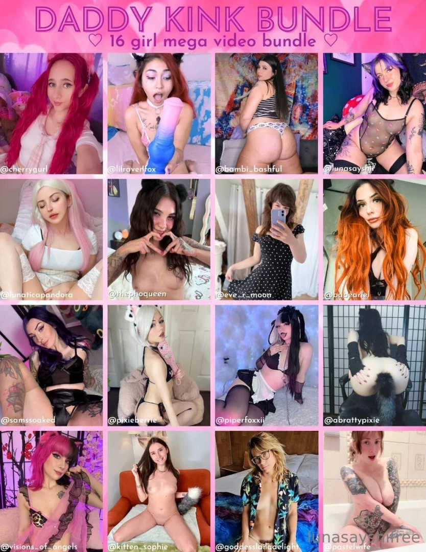 Daddy kink bundle 16 video bundle featuring lunasayshii cherrygurl 