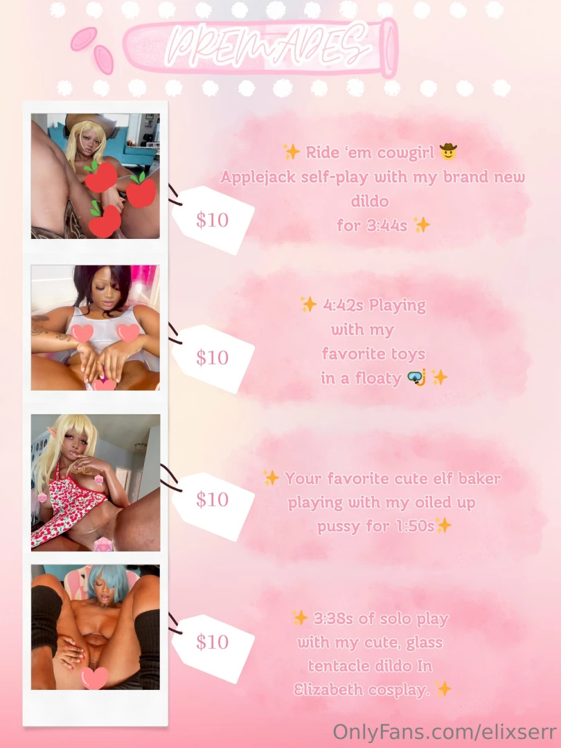 Hi stink i just wanted to do an update that any premades from here on part 1 