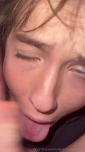 Getting face fucked till he cums down my throat