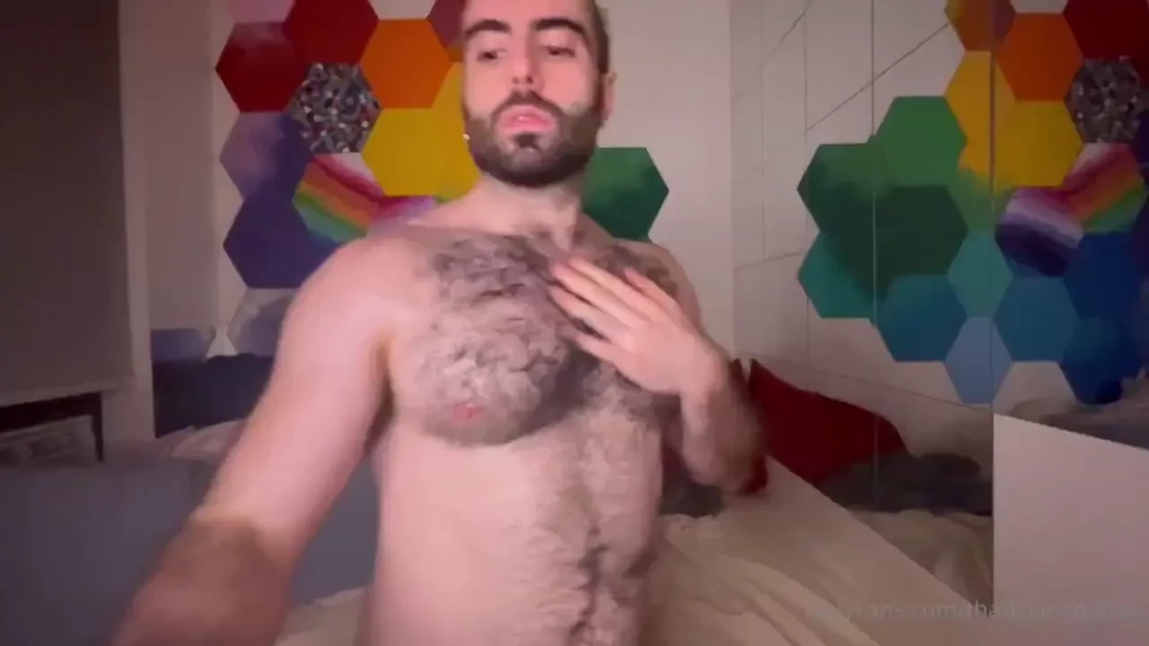 Oiled up pec bouncing to music ii 