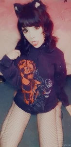 This is part one of this fishnet set with my corpse husband hoodie i part 2