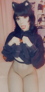 This is part one of this fishnet set with my corpse husband hoodie i part 8