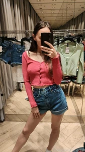 A couple of pictures from the fitting room does it suit me asian