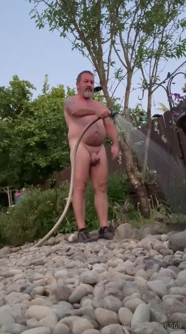 Water in the garden last night 