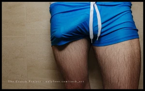 Checking the stretch in new swimwear