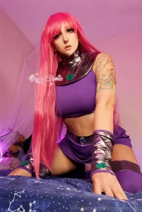 Pink haired bombshell with oodles of power