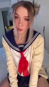 Hot tik toks in a himiko toga cosplay anal plug with black tail tip 15 part 2