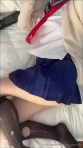 Hot tik toks in a himiko toga cosplay anal plug with black tail tip 15 part 1