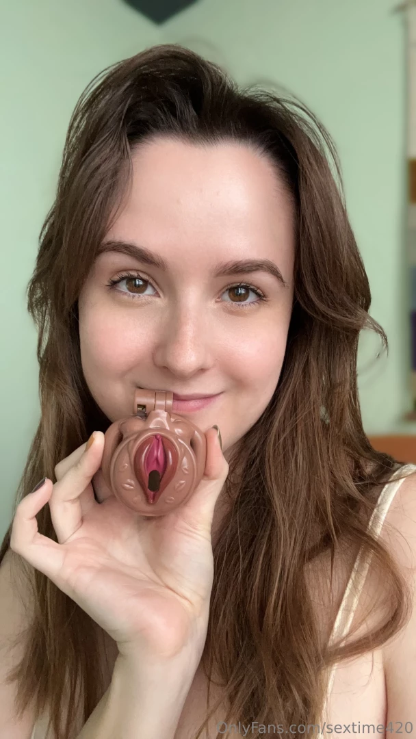 Can i lock your little clitty dick in this 