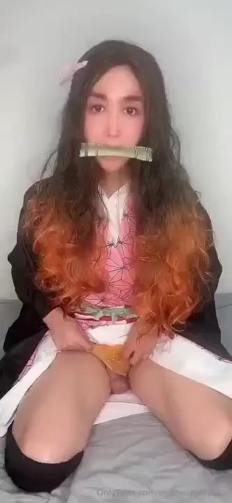 I ejaculated after inserting a dildo into my anus while cosplaying as 