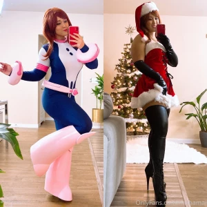 Just finished the ochako shoot did her full costume a lewd look didn t