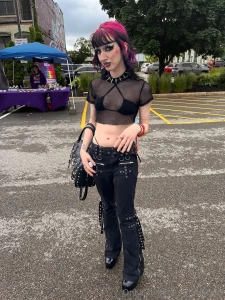 The full outfit not just the thong and top this time from the june 1st part 1