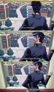 Blah blah new years and jojo reference part 1