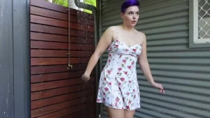 I tried to make use of this outdoor shower but it was freezing cold