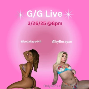 G g live tonight me and kylierayxo are doing a live together tonight