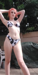 Cheeky bikini shoot with nip slip