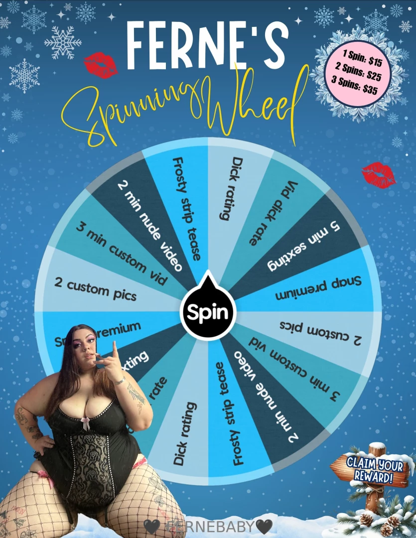 Spin my wheel and win something sexy baby 
