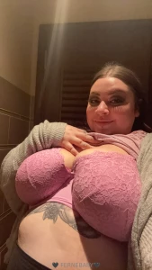 Tits out in the restaurant