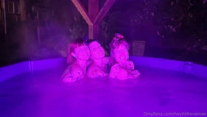 Just some hot girl action in the hot tub ceressuicide and natie are part 5