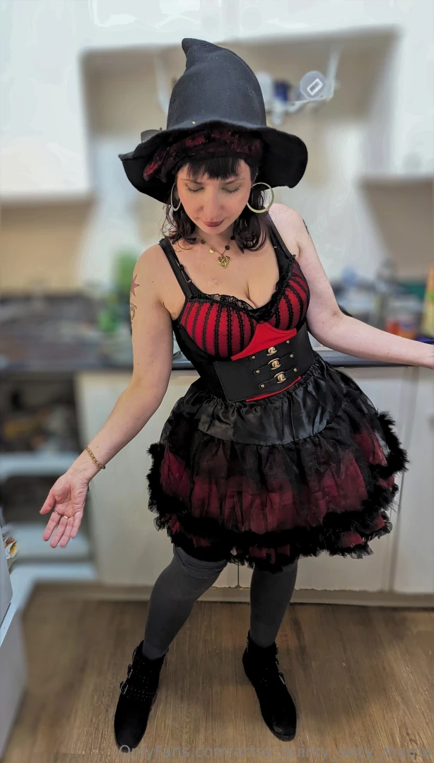 I loved this costume - a combo of my black and red lingerie piece a part 11 