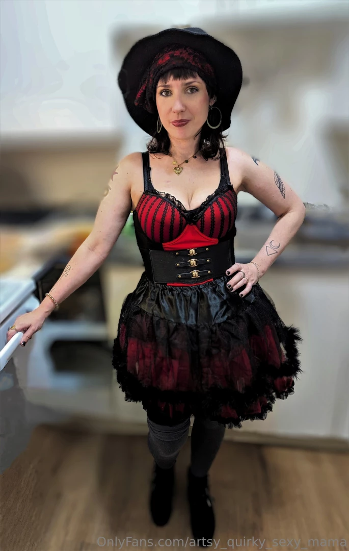I loved this costume - a combo of my black and red lingerie piece a part 2 