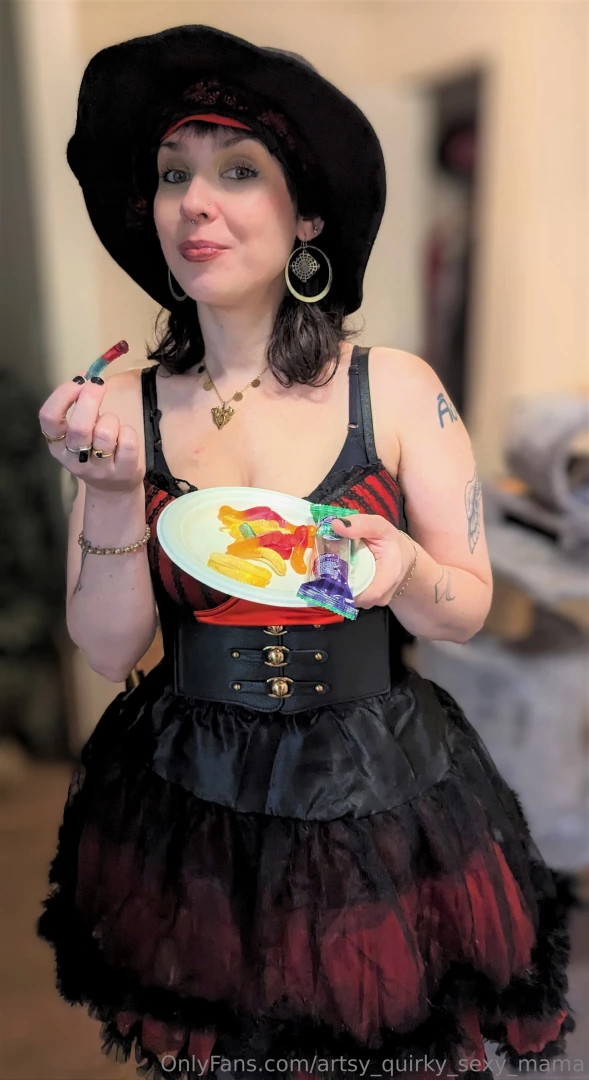 I loved this costume - a combo of my black and red lingerie piece a 