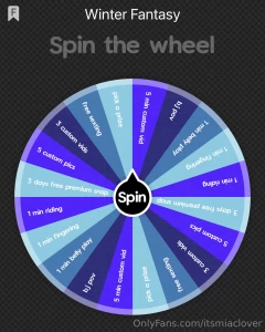 Let s play spin the wheel to get prizes 5-1 spin 10- 2 spins 15- 3
