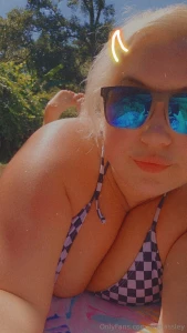 Soaking up the sun in my favorite black thong my big tits and juicy part 9