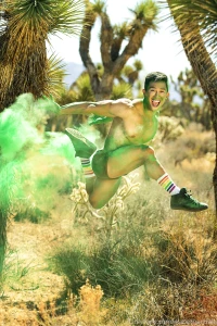 I did a pride photoshoot and represented green in the rainbow my part 1