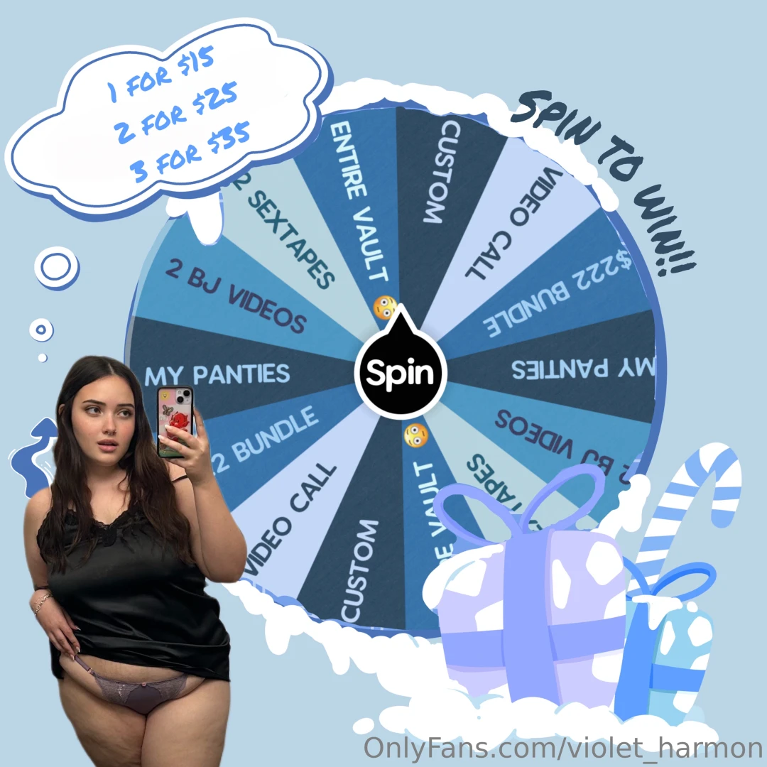 Spin the wheel for something extra naughty to warm you up choose your 